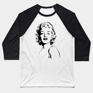 Marilyn Monroe Sketch Baseball T-Shirt